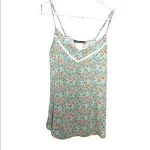 Love Squared Boho Style Spaghetti Strap Flowy Blouse Sz M